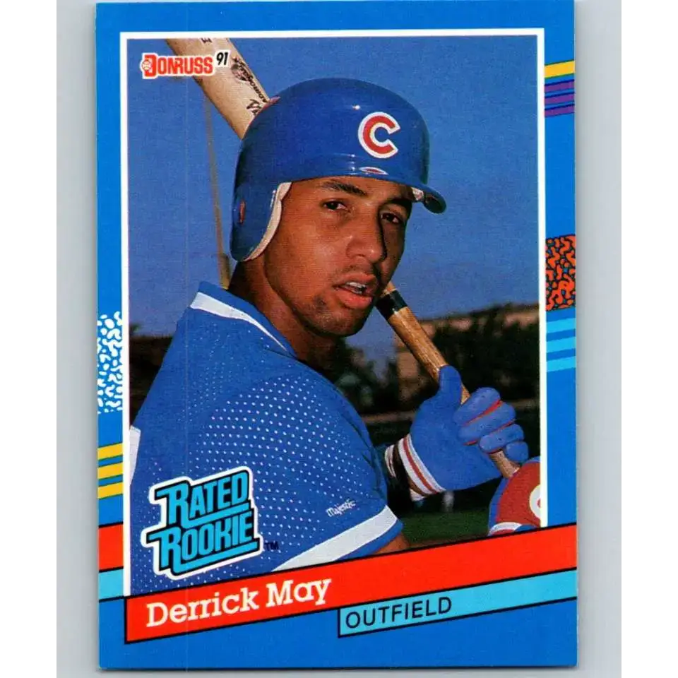 1991 Donruss #36 Derrick May RR NM-MT Chicago Cubs Baseball Card - Baseball Card Single