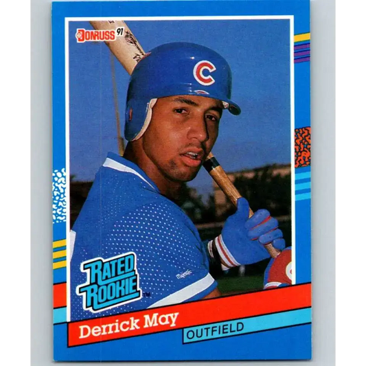 1991 Donruss #36 Derrick May RR NM-MT Chicago Cubs Baseball Card - Baseball Card Single