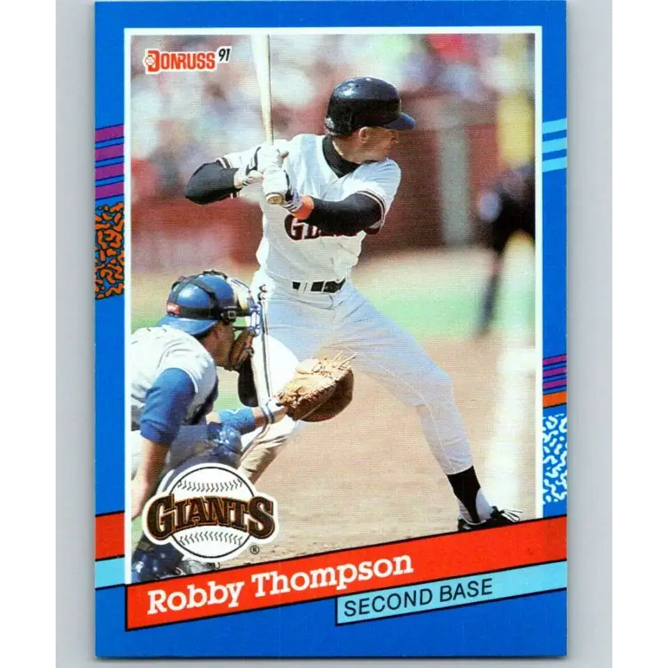 1991 Donruss #363 Robby Thompson NM-MT San Francisco Giants Baseball Card - Baseball Card Single