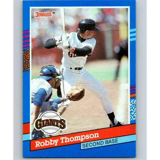 1991 Donruss #363 Robby Thompson NM-MT San Francisco Giants Baseball Card - Baseball Card Single