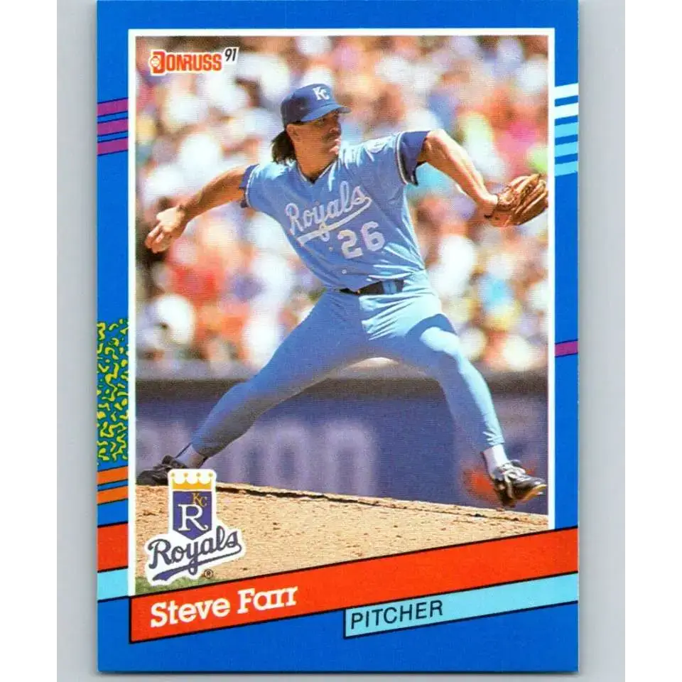 1991 Donruss #365 Steve Farr NM-MT Kansas City Royals Baseball Card - Baseball Card Single
