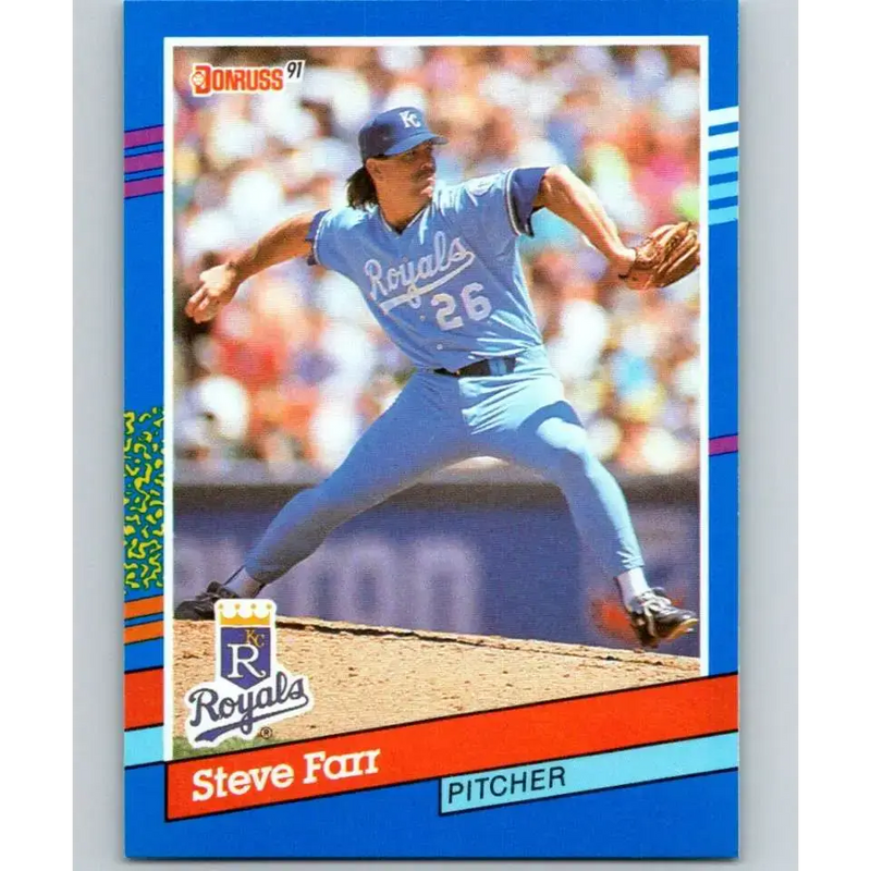 1991 Donruss #365 Steve Farr NM-MT Kansas City Royals Baseball Card - Baseball Card Single