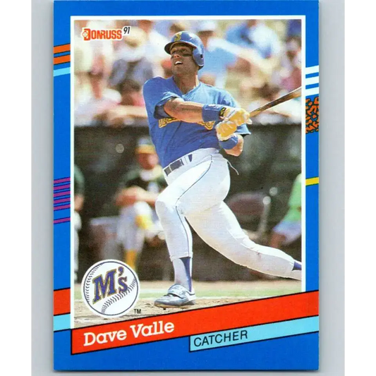 1991 Donruss #366 Dave Valle NM-MT Seattle Mariners Baseball Card - Baseball Card Single