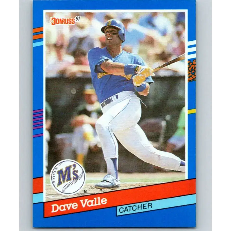 1991 Donruss #366 Dave Valle NM-MT Seattle Mariners Baseball Card - Baseball Card Single