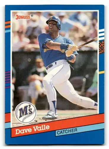1991 Donruss #366 Dave Valle Seattle Mariners Baseball Cards EX/NM ID:57647 - Baseball Card Single