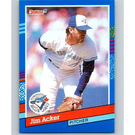 1991 Donruss #368 Jim Acker NM-MT Toronto Blue Jays Baseball Card - Baseball Card Single