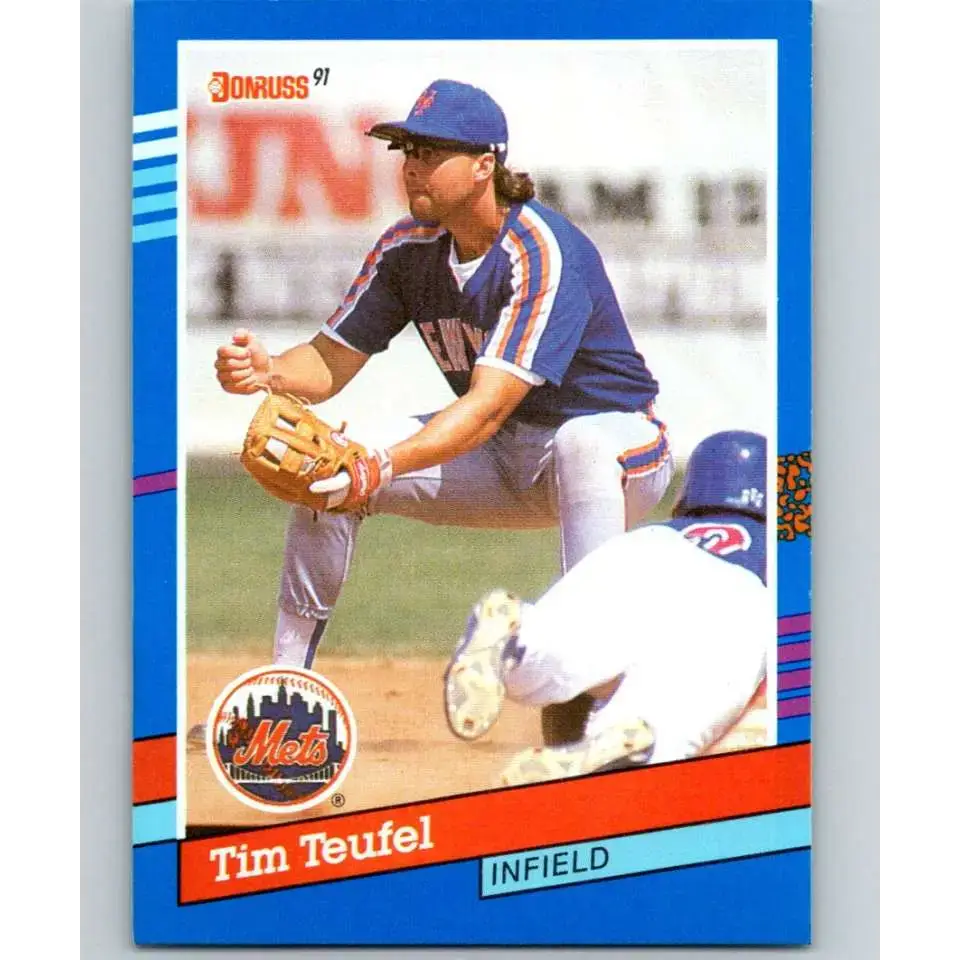 1991 Donruss #370 Tim Teufel NM-MT New York Mets Baseball Card - Baseball Card Single