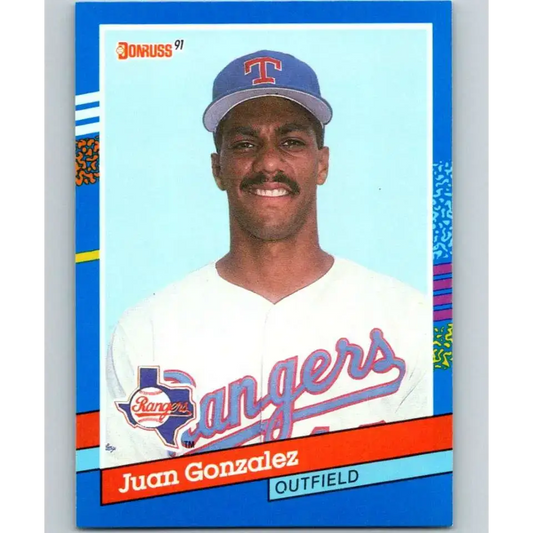 1991 Donruss #371 Juan Gonzalez NM-MT Texas Rangers Baseball Card - Baseball Card Single