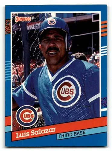 1991 Donruss #372 Luis Salazar Chicago Cubs Baseball Cards EX/NM ID:57709 - Baseball Card Single