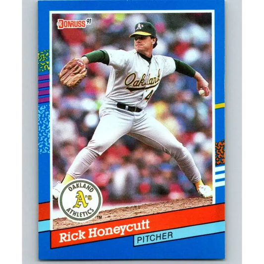 1991 Donruss #373 Rick Honeycutt NM-MT Oakland Athletics Baseball Card - Baseball Card Single