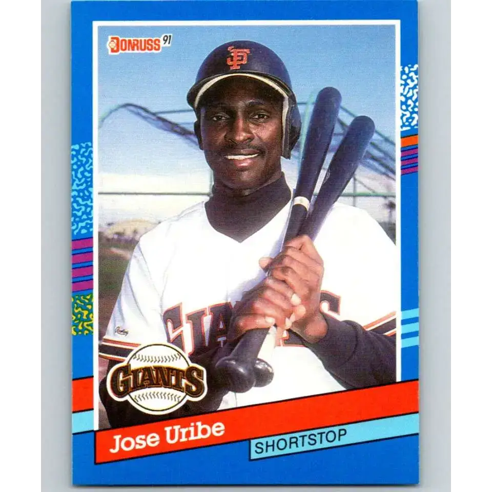 1991 Donruss #375 Jose Uribe UER NM-MT San Francisco Giants Baseball Card - Baseball Card Single