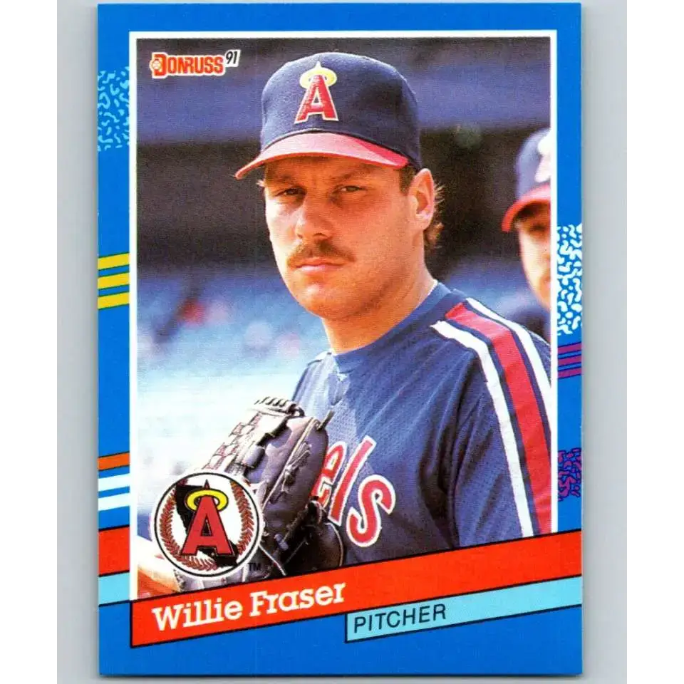 1991 Donruss #379 Willie Fraser NM-MT California Angels Baseball Card - Baseball Card Single