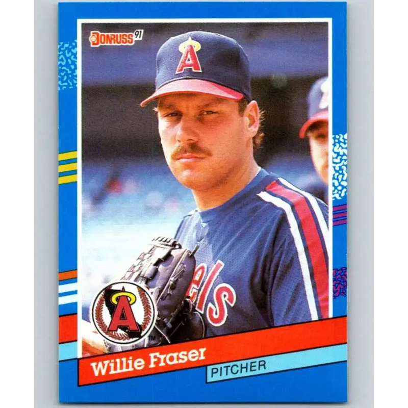 1991 Donruss #379 Willie Fraser NM-MT California Angels Baseball Card - Baseball Card Single