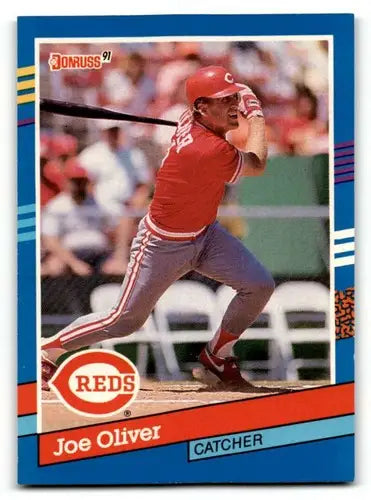 1991 Donruss #381 Joe Oliver Cincinnati Reds Baseball Cards EX/NM ID:55306 - Baseball Card Single