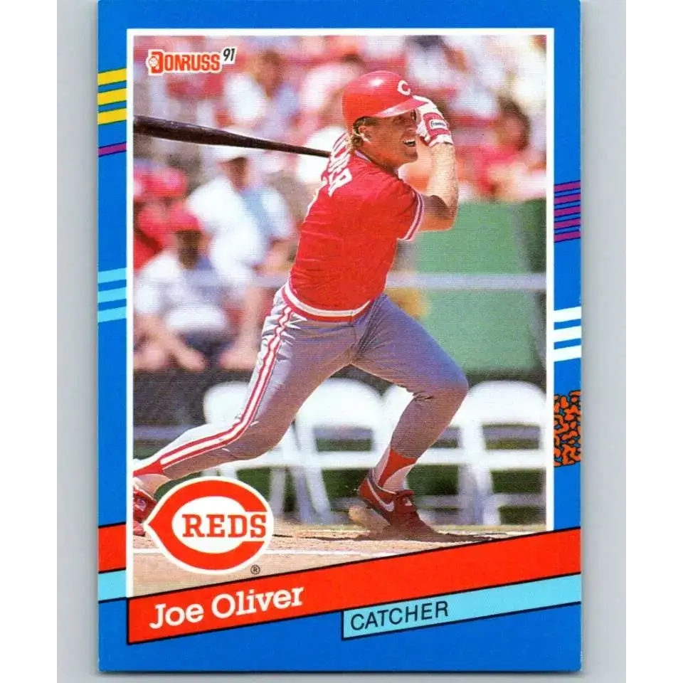 1991 Donruss #381 Joe Oliver NM-MT Cincinnati Reds Baseball Card - Baseball Card Single