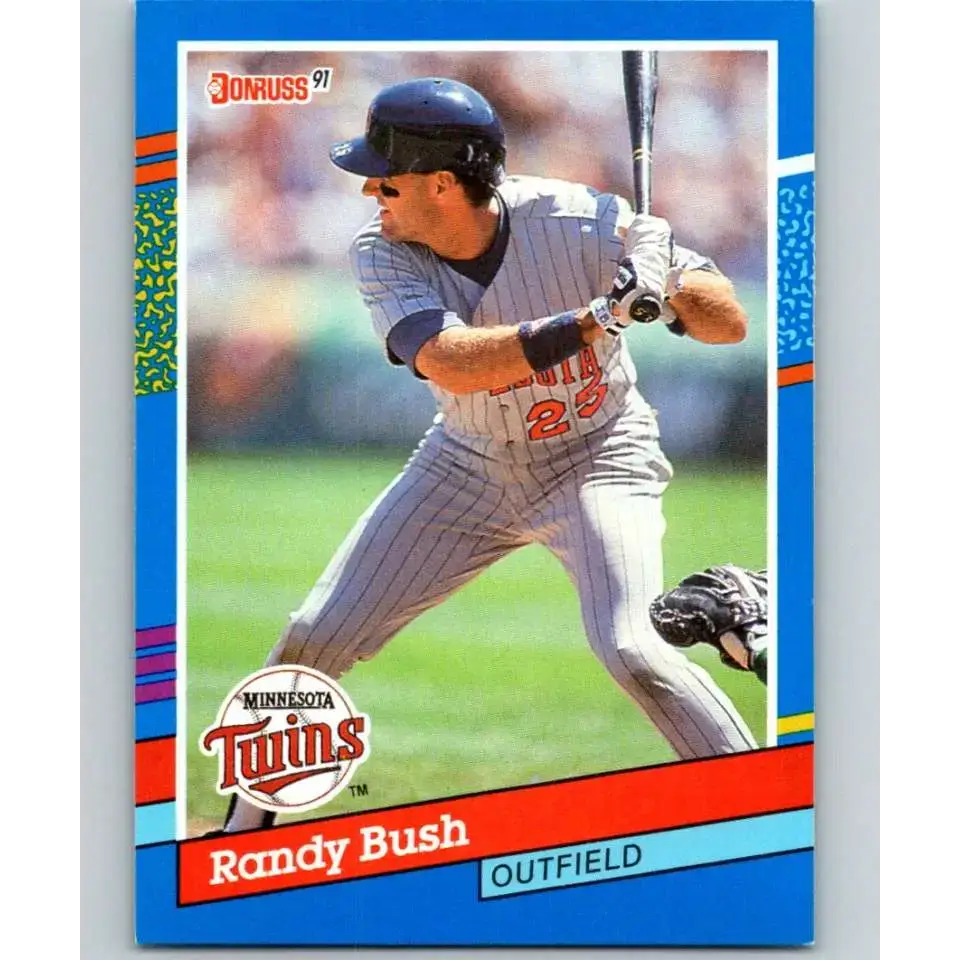 1991 Donruss #382 Randy Bush NM-MT Minnesota Twins Baseball Card - Baseball Card Single