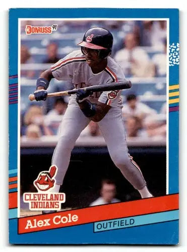 1991 Donruss #383 Alex Cole Cleveland Indians Baseball Cards EX/NM ID:57670 - Baseball Card Single