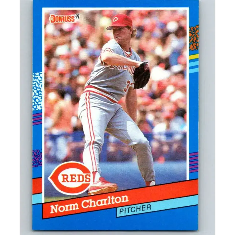 1991 Donruss #384 Norm Charlton NM-MT Cincinnati Reds Baseball Card - Baseball Card Single