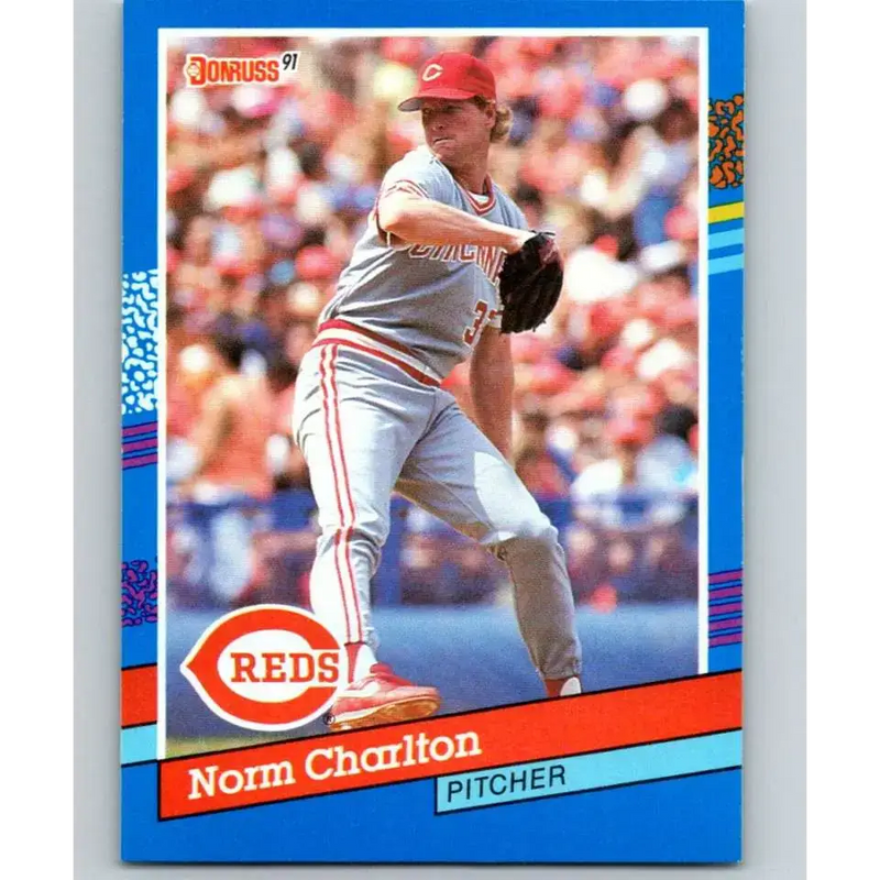 1991 Donruss #384 Norm Charlton NM-MT Cincinnati Reds Baseball Card - Baseball Card Single