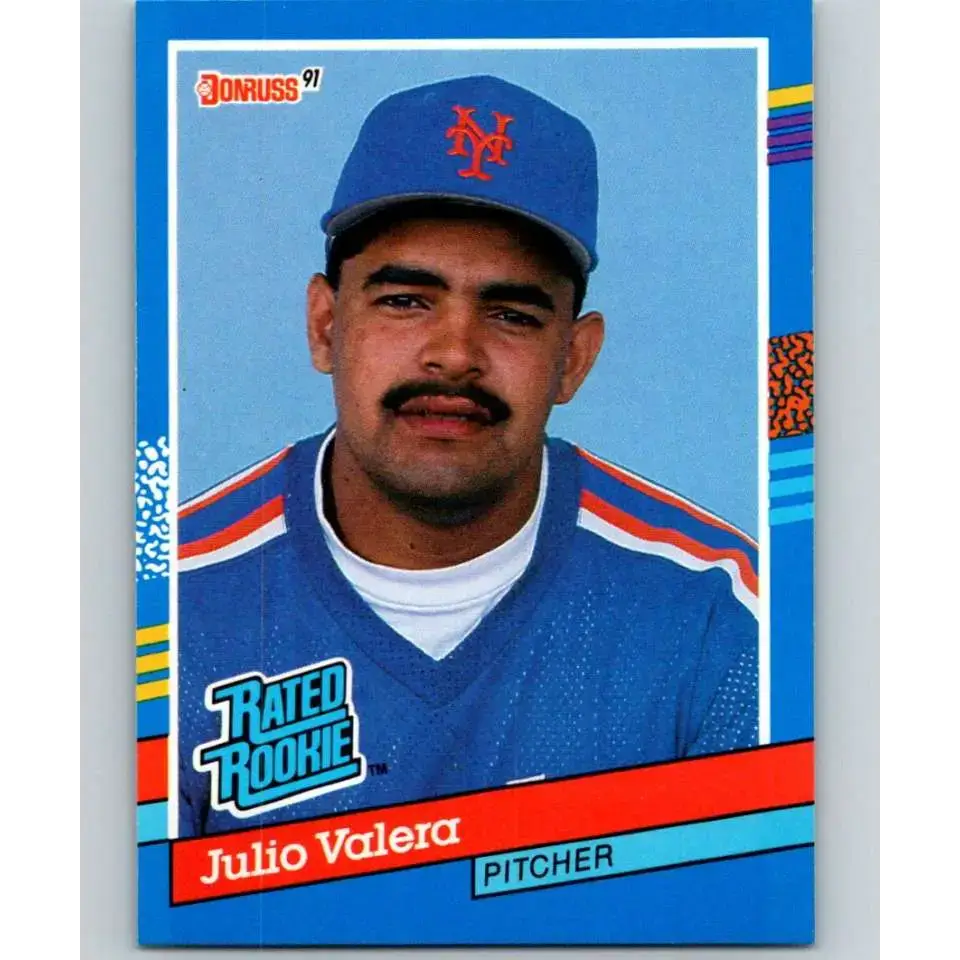 1991 Donruss #39 Julio Valera RR NM-MT New York Mets Baseball Card - Baseball Card Single