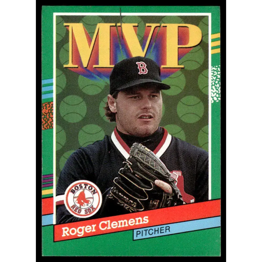 1991 Donruss #395 Roger Clemens EX/NM Boston Red Sox Baseball Card - Baseball Card Single