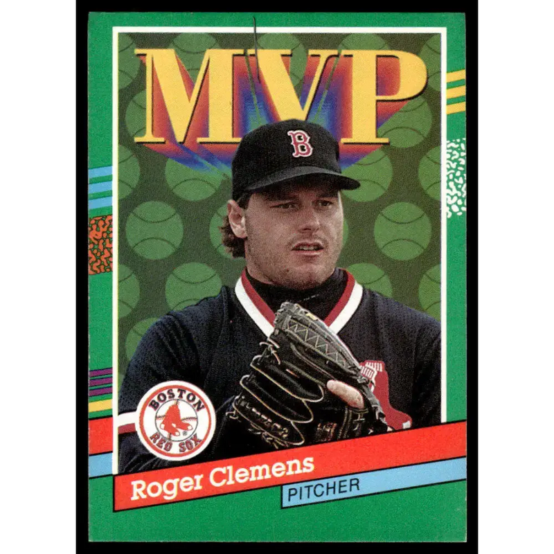 1991 Donruss #395 Roger Clemens EX/NM Boston Red Sox Baseball Card - Baseball Card Single