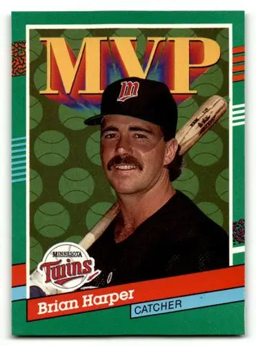 1991 Donruss #398 Brian Harper Minnesota Twins Baseball Cards NM Nea ID:61444 - Baseball Card Single