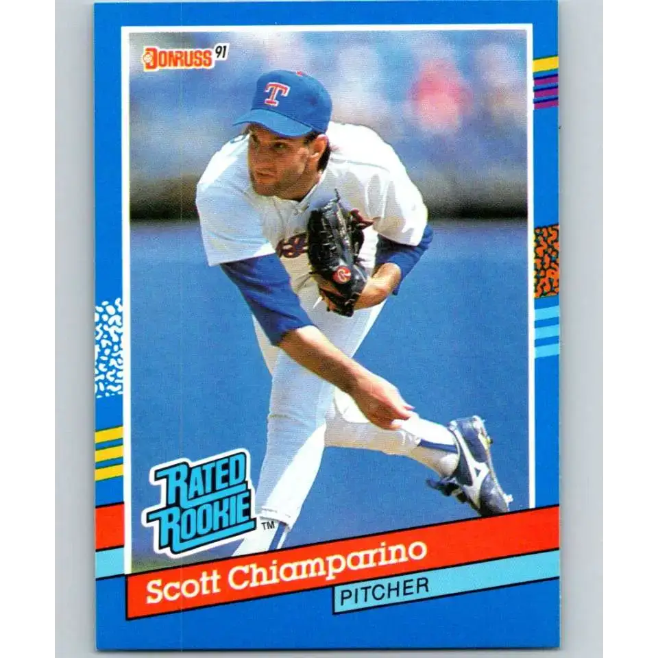1991 Donruss #42 Scott Chiamparino RR NM-MT Texas Rangers Baseball Card - Baseball Card Single