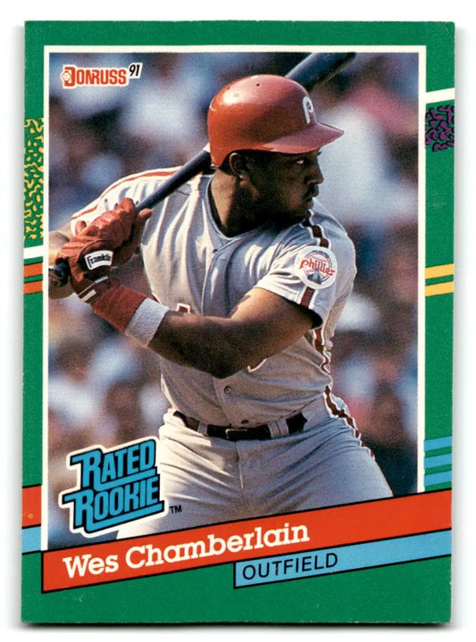 1991 Donruss #423b Wes Chamberlain - Baseball Card Single