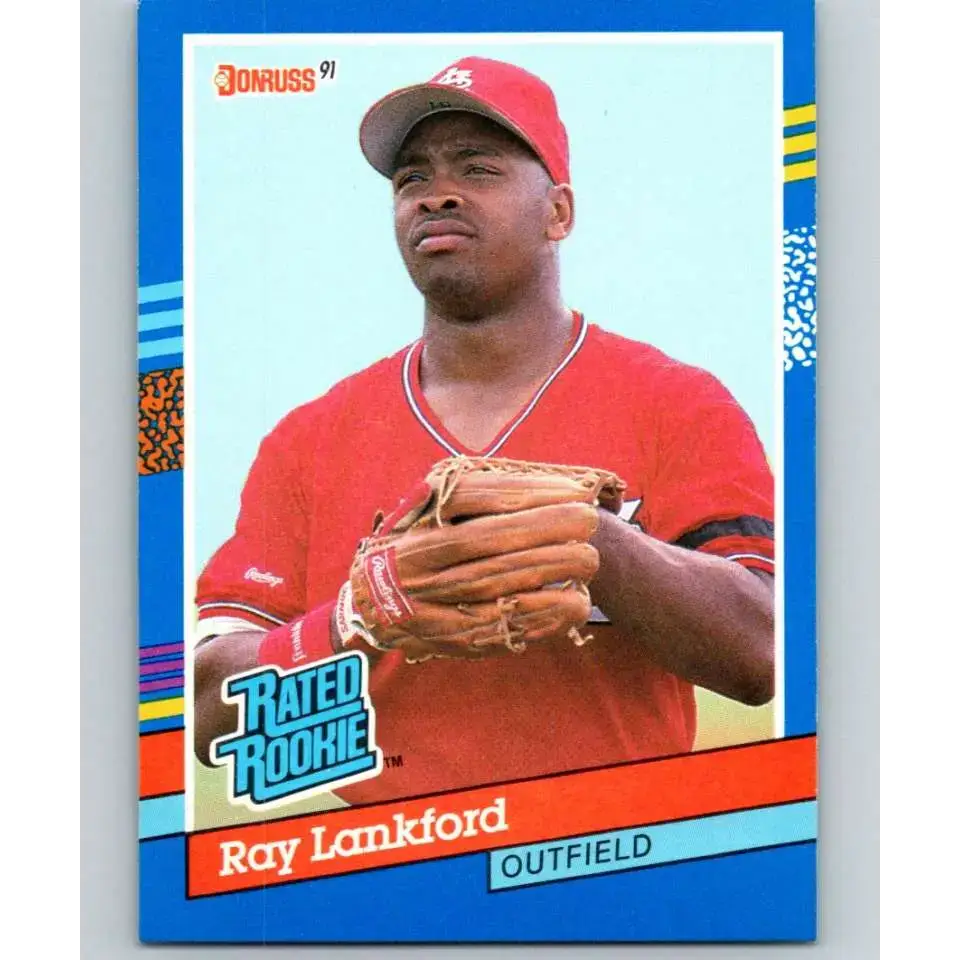 1991 Donruss #43 Ray Lankford RR NM-MT St. Louis Cardinals Baseball Card - Baseball Card Single