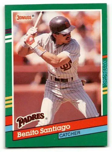 Original gloss 1991 Donruss Benito Santiago San Diego Padres baseball card image