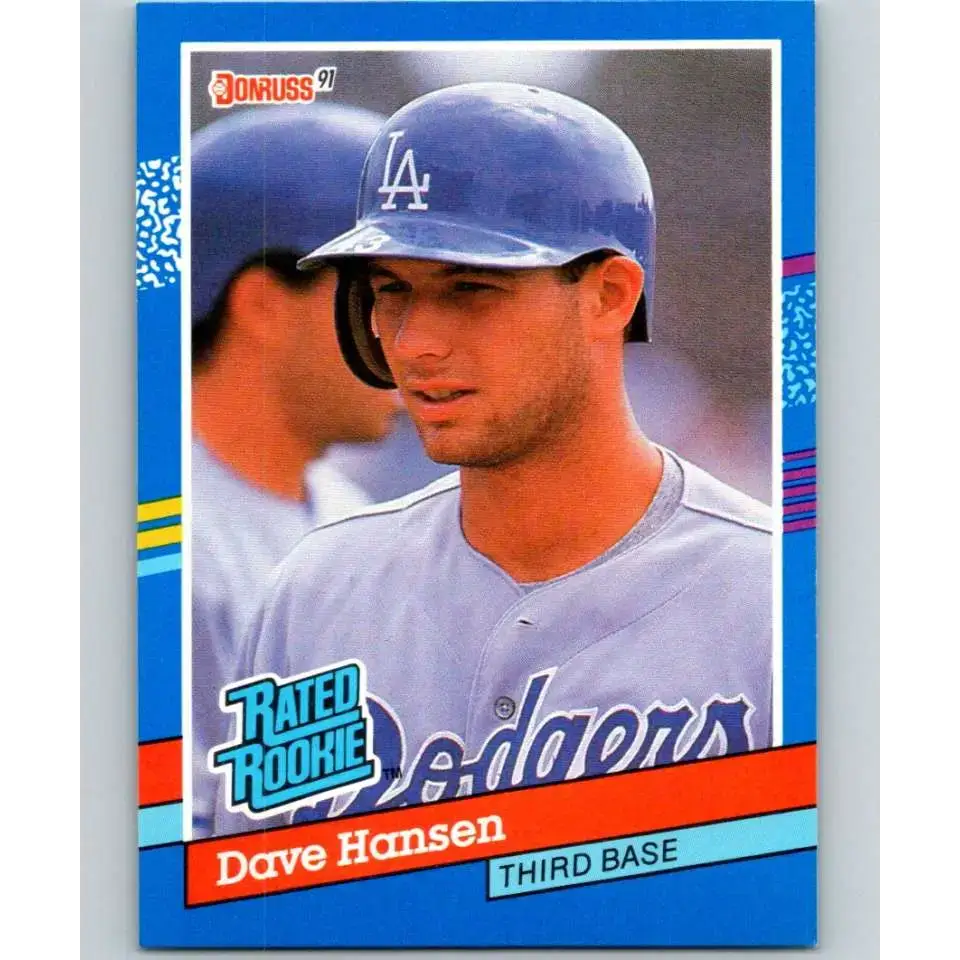 1991 Donruss #45 Dave Hansen RR NM-MT Los Angeles Dodgers Baseball Card - Baseball Card Single