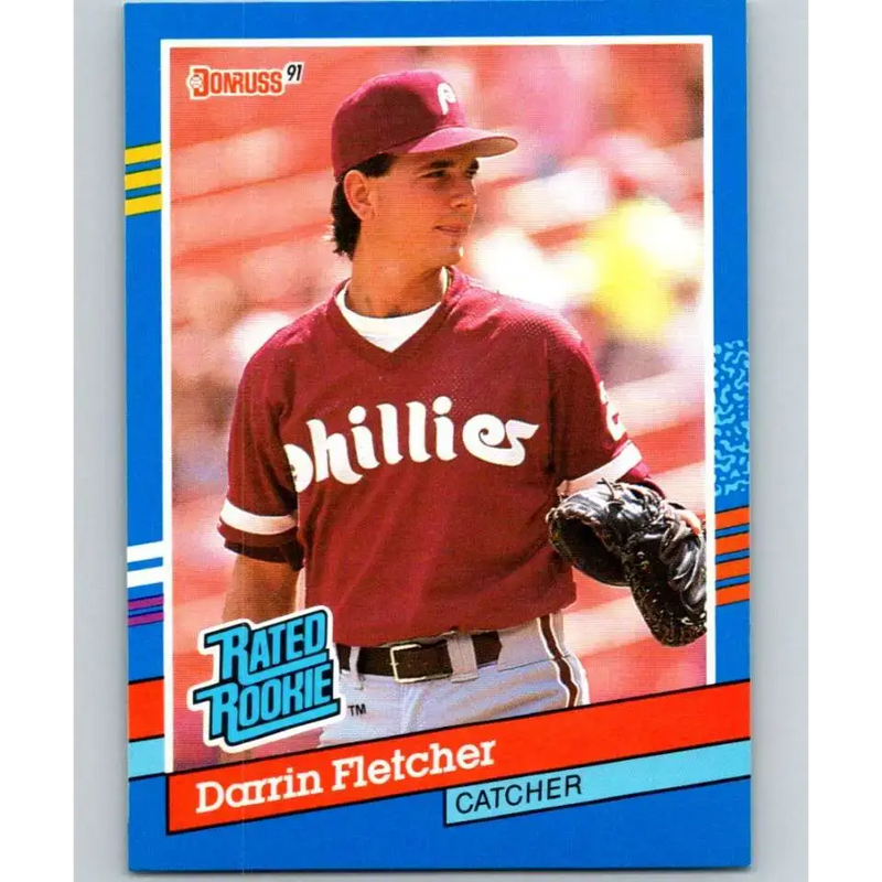 1991 Donruss #47 Darrin Fletcher RR NM-MT Philadelphia Phillies Baseball Card - Baseball Card Single
