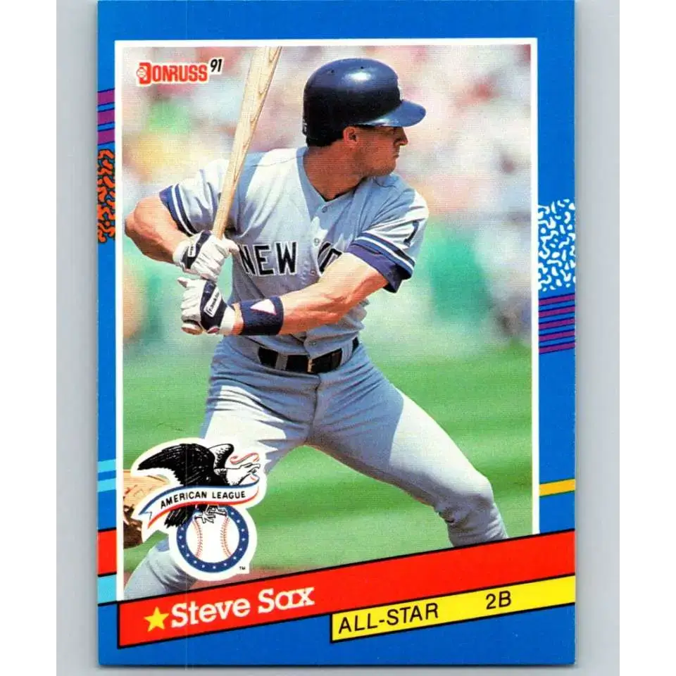 1991 Donruss #48 Steve Sax AS NM-MT New York Yankees Baseball Card - Baseball Card Single