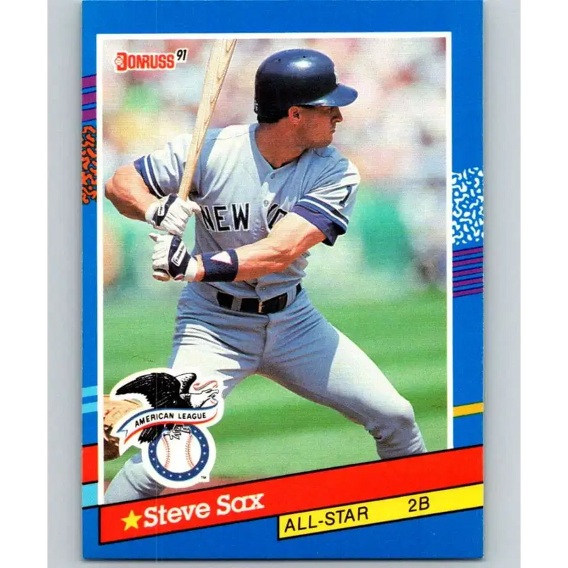 1991 Donruss #48 Steve Sax AS NM-MT New York Yankees Baseball Card - Baseball Card Single