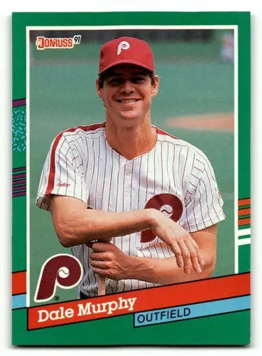 Original gloss 1991 Donruss Dale Murphy Philadelphia Phillies baseball card image