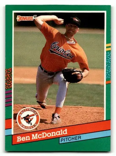 1991 Donruss #485 Ben McDonald Baltimore Orioles Baseball Cards EX/N ID:57679 - Baseball Card Single
