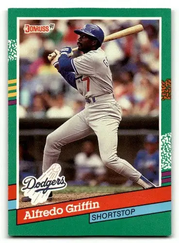 1991 Donruss #488 Alfredo Griffin Los Angeles Dodgers Baseball Cards ID:55289 - Baseball Card Single