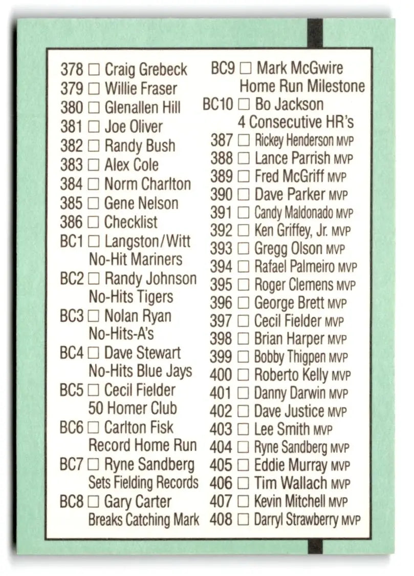 1991 Donruss #500a [Name Unavailable] - Baseball Card Single