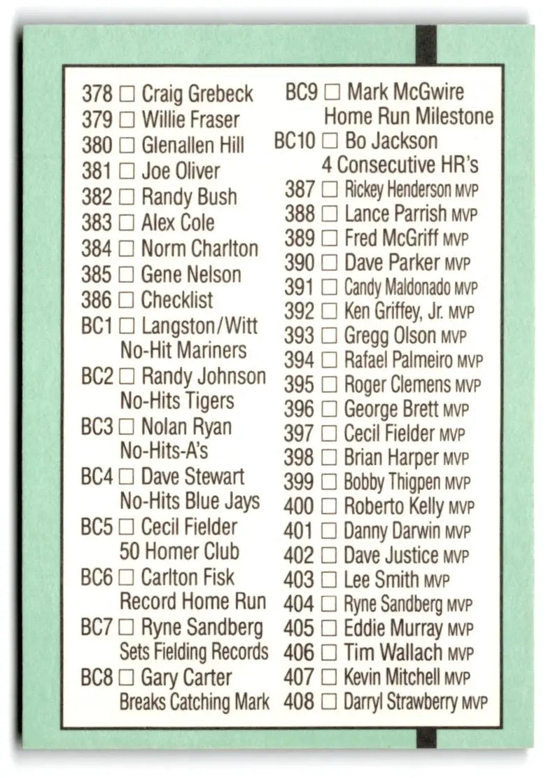 1991 Donruss #500a [Name Unavailable] - Baseball Card Single