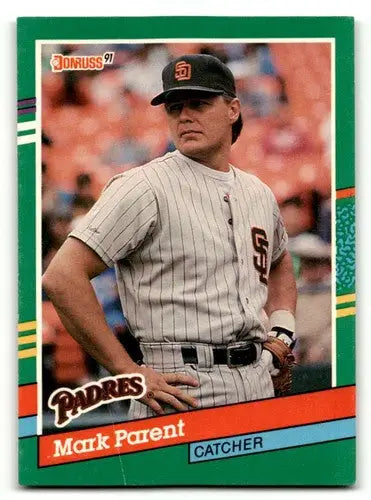 Original gloss Mark Parent San Diego Padres baseball card from 1991 Donruss #506