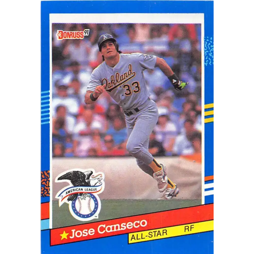 1991 Donruss #50b Jose Canseco COR AS NM-MT Oakland Athletics Baseball Card - Baseball Card Single