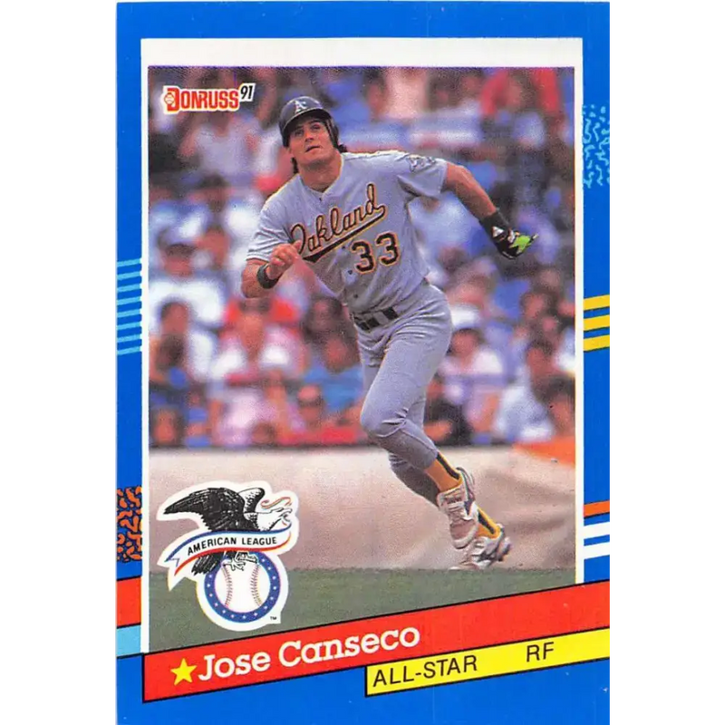 1991 Donruss #50b Jose Canseco COR AS NM-MT Oakland Athletics Baseball Card - Baseball Card Single