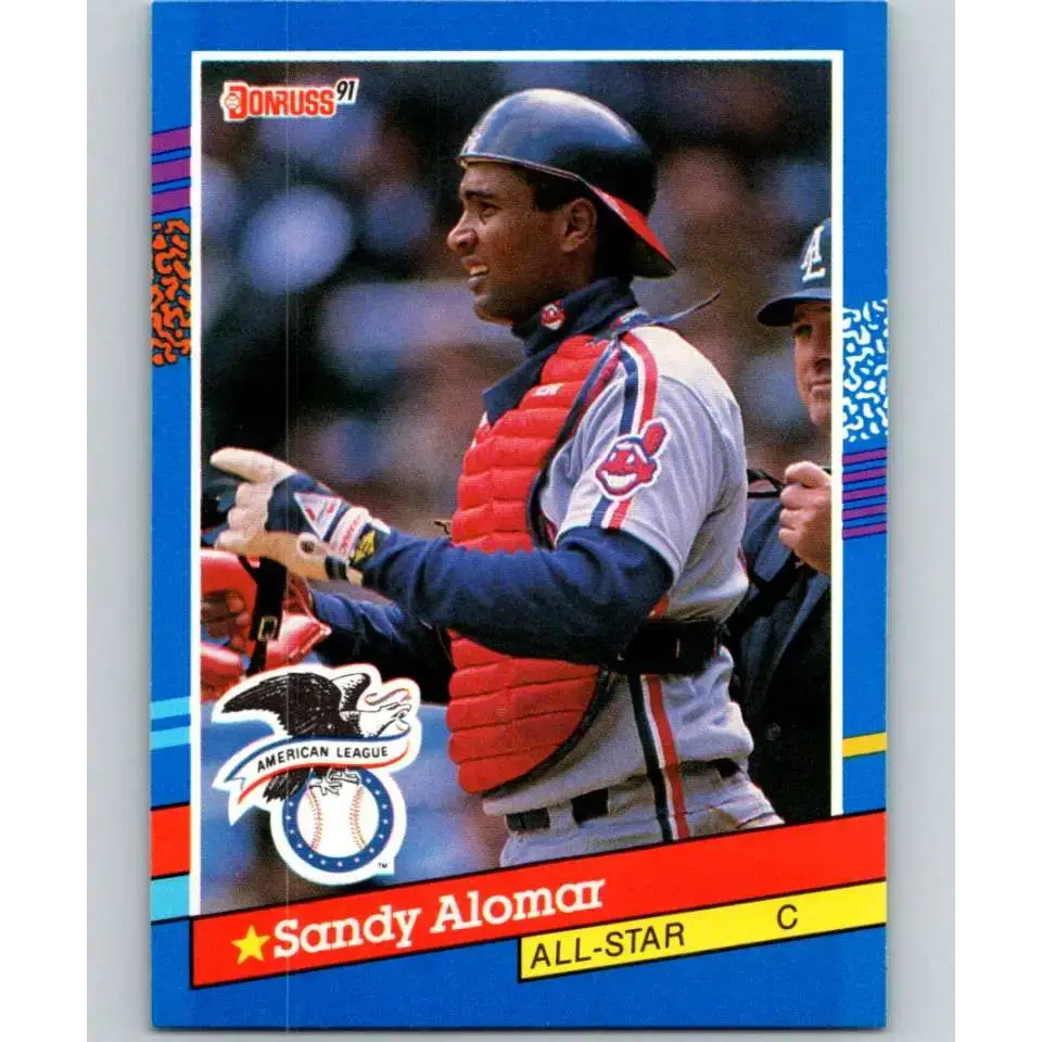 1991 Donruss #51 Sandy Alomar Jr. AS NM-MT Cleveland Indians Baseball Card - Baseball Card Single
