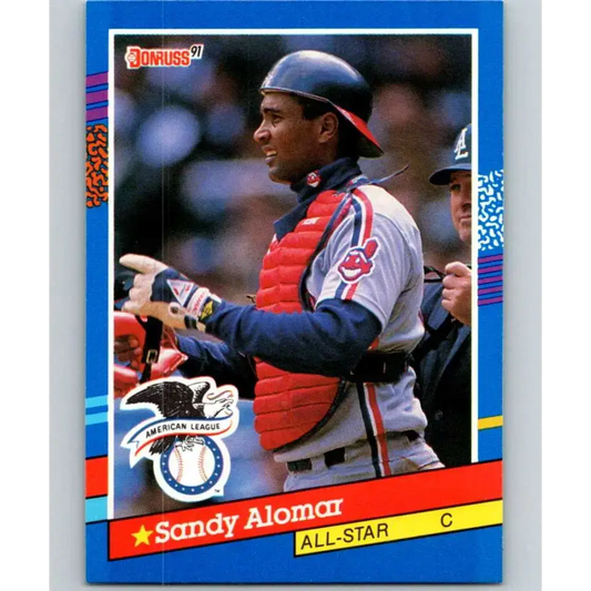 1991 Donruss #51 Sandy Alomar Jr. AS NM-MT Cleveland Indians Baseball Card - Baseball Card Single
