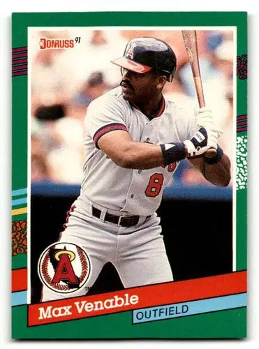 1991 Donruss #510 Max Venable California Angels Baseball Cards EX/NM ID:57729 - Baseball Card Single