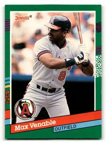 1991 Donruss #510 Max Venable California Angels Baseball Cards EX/NM ID:57658 - Baseball Card Single