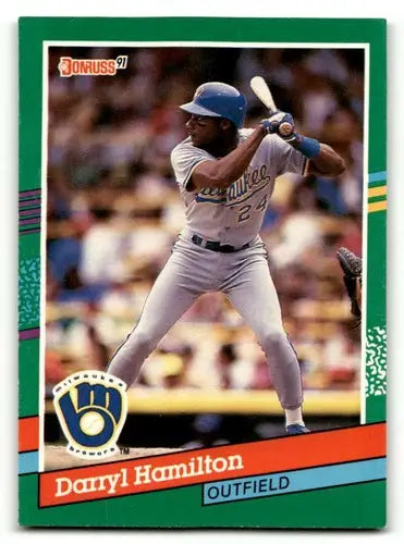 1991 Donruss #517 Darryl Hamilton Milwaukee Brewers Baseball Cards E ID:57719 - Baseball Card Single