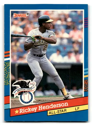 1991 Donruss #53 Rickey Henderson EX/NM Athletics AS ID:63345 - Baseball Card Single