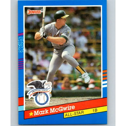 1991 Donruss #56 Mark McGwire AS NM-MT Oakland Athletics Baseball Card - Baseball Card Single